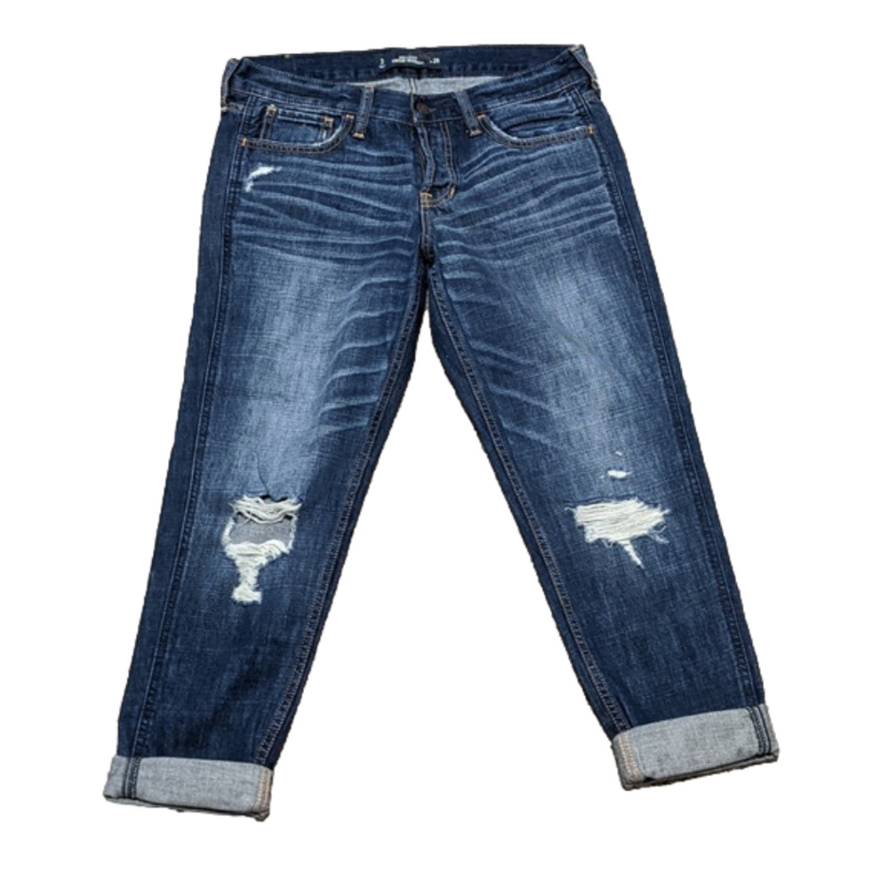 Hollister Dark Blue Boyfriend Jeans